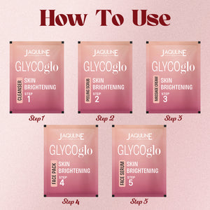 Jaquline USA Radiance GLO Glycolic Facial KIT With Aloe vera Extract & Glycerine to Improves Skin Texture | Suitable for all skin types