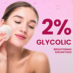 Jaquline USA 2% Glycolic Brightening Serum Pads for Dark Spots & Pigmentation