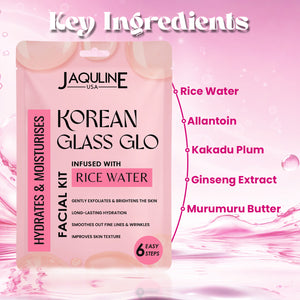 Jaquline USA Korean Glass GLO Facial Kit â€“ Glass Skin Glow & Improves Skin Texture (42 g)