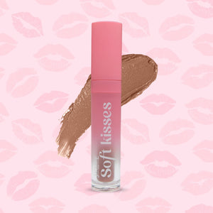 Jaquline USA Soft Kisses Liquid Lipstick long lasting, Matte Finish & Silky-Smooth Texture, Enriched with Hyaluronic Acid & Vitamin E, Latte Love 07, 4.2ml
