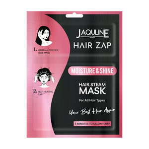 Jaquline USA Hair Zap Steam Mask Moisture & Shine | Deep Hydration | Intense Nourishment | Adds Shine | Self-Heating Cap