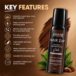Jaquline USA Hair Zap Hair Root Concealer Black - 100 ml
