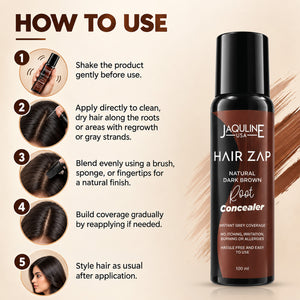 Jaquline USA Hair Zap Hair Root Concealer Brown - 100 ml