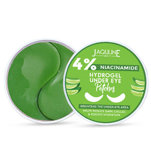 Jaquline USA 4% Niacinamide Hydrogel Under Eye Patches for Dark Circles with Aloe Vera Extract