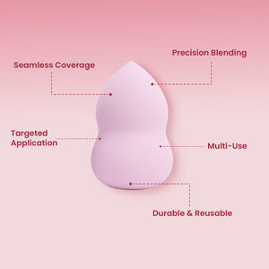 JAQULINE USA Makeup Blender Sponge Pear Shape for Foundation Concealer Blending Soft Latex Free Beauty Sponge Flawless Finish Airbrush Makeup Tool Wet Dry Use Pack of 2