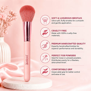 Jaquline USA Powder Makeup Brush | Soft Handcrafted Face Brush for Loose & Pressed Powder | 1 N
