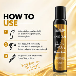 Jaquline USA Hair Zap Protein Shine Spray - 200 ml