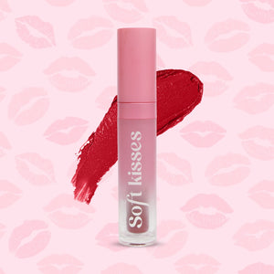 Jaquline USA Soft Kisses Liquid Lipstick long lasting, Matte Finish & Silky-Smooth Texture, Enriched with Hyaluronic Acid & Vitamin E, Ruby Rush 05, 4ml