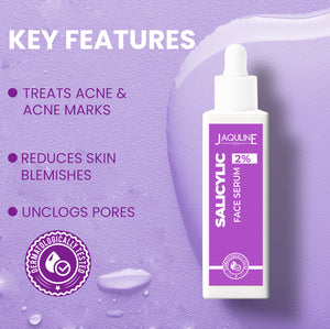 Jaquline USA Face Serum 2% Salicylic Acid, Reduces Acne, Exfoliates the Skin, Reduces Excess oil- 30ml