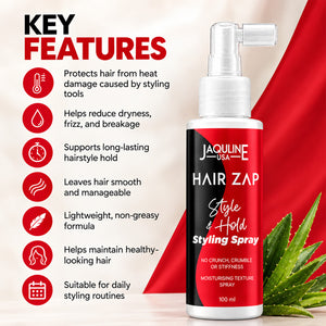 Jaquline USA Hair Zap Style & Hold Heat Protection Spray - 100 ml