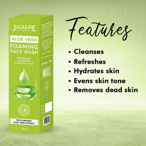 Aloe Vera Foaming Face Wash (150ml) - JaqulineUSA