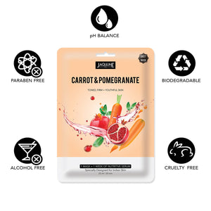 Carrot & Pomegranate Sheet Mask - JaqulineUSA