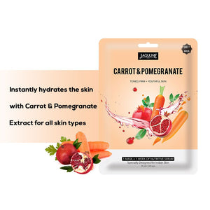 Carrot & Pomegranate Sheet Mask - JaqulineUSA