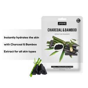 Charcoal & Bamboo Sheet Mask - JaqulineUSA