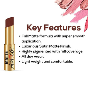 Matte Amour Matte Lipstick: Infatuation 01 - JaqulineUSA